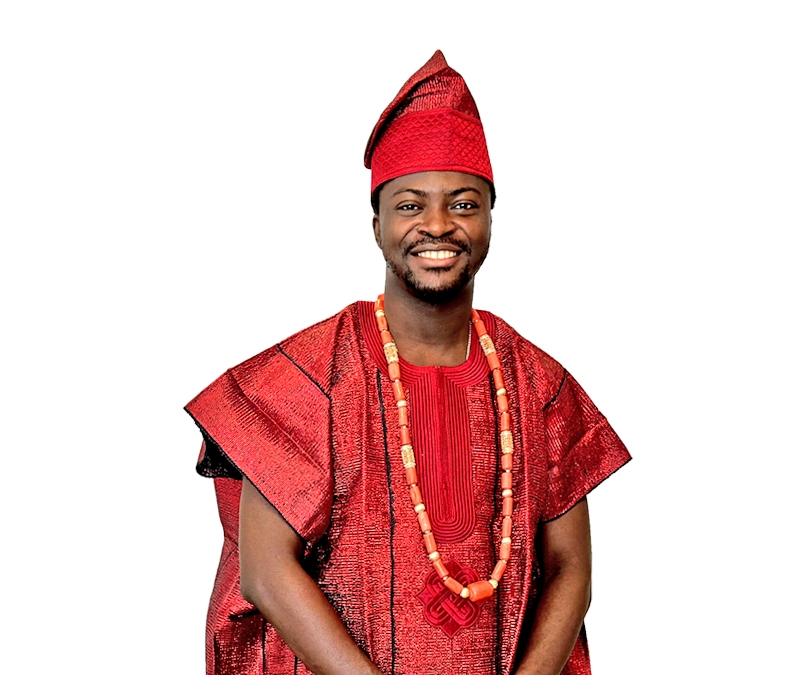 Groom showing House of Faaw's outfit